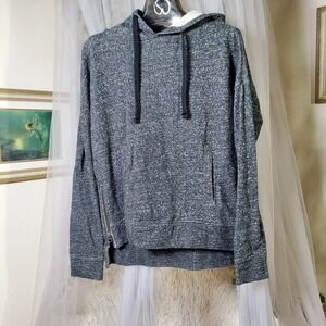 Pact Women Organic Cotton Hoodie Sweatshirt Sz S Side Slit Zip Eco Core Cabin